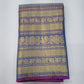 Pure Handloom Kanjivaram Silk Saree – Sky Blue with Mauve Purple Pallu & Antique Gold Zari