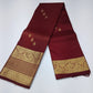 Pure Handloom Kanjivaram Silk Saree – Deep Maroon with Rich Antique Gold Zari
