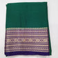 Mysore Semi Silk - Emerald Green & Royal Purple Mysore Semi Silk Saree with Antique Gold Zari
