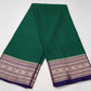Mysore Semi Silk - Emerald Green & Royal Purple Mysore Semi Silk Saree with Antique Gold Zari