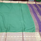 Mysore Semi Silk - Emerald Green & Royal Purple Mysore Semi Silk Saree with Antique Gold Zari