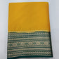 Mysore Silk- Mustard Yellow & Deep Green Mysore Semi Silk Saree with Teal Blue Pallu