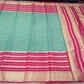 Mysore Silk - Aqua Turquoise & Magenta Pink Mysore Semi Silk Saree with Gold Zari