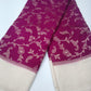 Magenta Georgette Chinnon Saree with Silver Zari Floral & Paisley Weaves