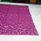 Magenta Georgette Chinnon Saree with Silver Zari Floral & Paisley Weaves