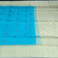 Pure Handloom Soft Silk Saree with Meena Butta Zari – Sky Blue & Ivory White