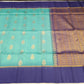 Pure Handloom Soft Silk Saree with Meena Butta Zari - Aqua Blue & Royal Blue