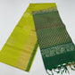 Pure Handloom Soft Silk Saree with Rich Gold Zari Pallu – Lime Green & Bottle Green