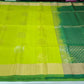 Pure Handloom Soft Silk Saree with Rich Gold Zari Pallu – Lime Green & Bottle Green