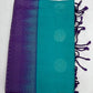 Pure Handloom Soft Silk Saree – Aqua Teal with Royal Purple Rich Pallu