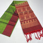 Pure Handloom Soft Silk Saree – Parrot Green with Maroon Designer Pallu