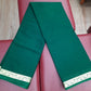 Mysore Silk - Emerald Green Saree with Elegant Zari Border & Pallu