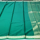Mysore Silk - Emerald Green Saree with Elegant Zari Border & Pallu