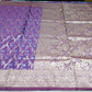 Royal Purple & Blue Floral Banarasi Semi Silk Saree