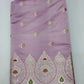 Dusty Mauve Banarasi Mashroo Mina Silk Saree with Multicolour Meenakari
