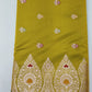 Banarasi Mashroo Meena Silk Saree – Yellowish Green & Rust Red Dual Shade
