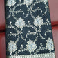 Black Dual-Shade Banarasi Silk Saree with Floral Weaves & Silver-Gold Mixed Zari