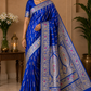Royal Blue  Banarasi Silk Saree with Intricate Zari Weaves