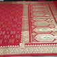 Rich Red Banarasi Silk Saree with Intricate Gold Zari Paisley Border & Pallu