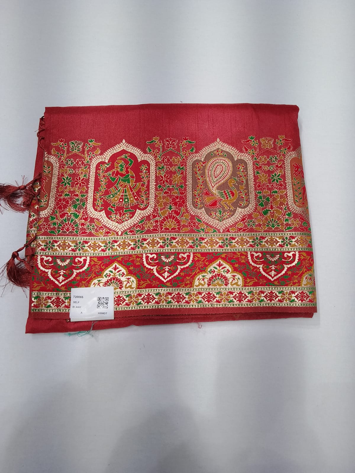 Tussar Semi Silk Floral Heritage Saree – Brick Red Tussar Semi Silk Saree with Traditional Multicolour Woven Pallu