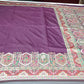Tussar Semi Silk Floral Heritage Saree – Deep Wine Plum Tussar Semi Silk Saree with Intricate Multicolour Woven Border