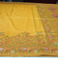 Tussar Semi Silk Floral Heritage Saree – Mustard Yellow Tussar Semi Silk Saree with Multicolour Floral & Paisley Woven Border