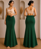 Lycra Saree Shapewear – Bottle Green L/XL