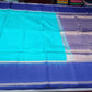 Blue with Purple Color Pure Silk Saree