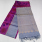 Pure Silk Handloom Pochampalli Ikkat Border Saree – Pink & Silver Grey Floral Elegance