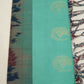 Pure Handloom Silk Pochampally Saree – Aqua Mint Green with Floral Ikat Grey Pallu
