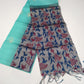 Pure Handloom Silk Pochampally Saree – Aqua Mint Green with Floral Ikat Grey Pallu