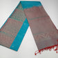 Pure Silk Handloom Soft Silk Big Border Saree – Turquoise Blue & Dusty Rose