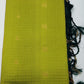 Pure Silk Handloom Softsilk Lime Green & Teal Zari Border Saree