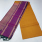 Pure Silk Handloom Softsilk Mustard Gold & Purple Zari Saree
