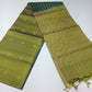 Pure Silk Handloom Soft Silk Bottle Green & Parrot Green Saree with Zari Checks