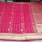Semi Soft Silk Saree – Rani Pink with Antique Gold Zari Border