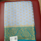 Semi Silk Butta - Light Powder Blue & Turquoise Blue Saree with Rich Gold Zari