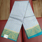 Semi Silk Butta - Light Powder Blue & Turquoise Blue Saree with Rich Gold Zari