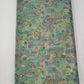 Sea Green Floral Paisley Cotton Silk Saree with Antique Gold Zari