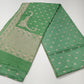 Semi Silk Viscose- Pista Green Semi Silk Saree with Zari Buttas & Floral Zari Border