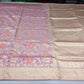 Mauve Purple Cotton Silk Saree with Floral Zari Weave & Rich Golden Pallu