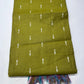 Olive Green Cotton Silk Salwar Suit Set with Multicolour Striped Dupatta