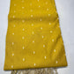 Mustard Yellow Cotton Silk Salwar Suit with Ivory Border Dupatta