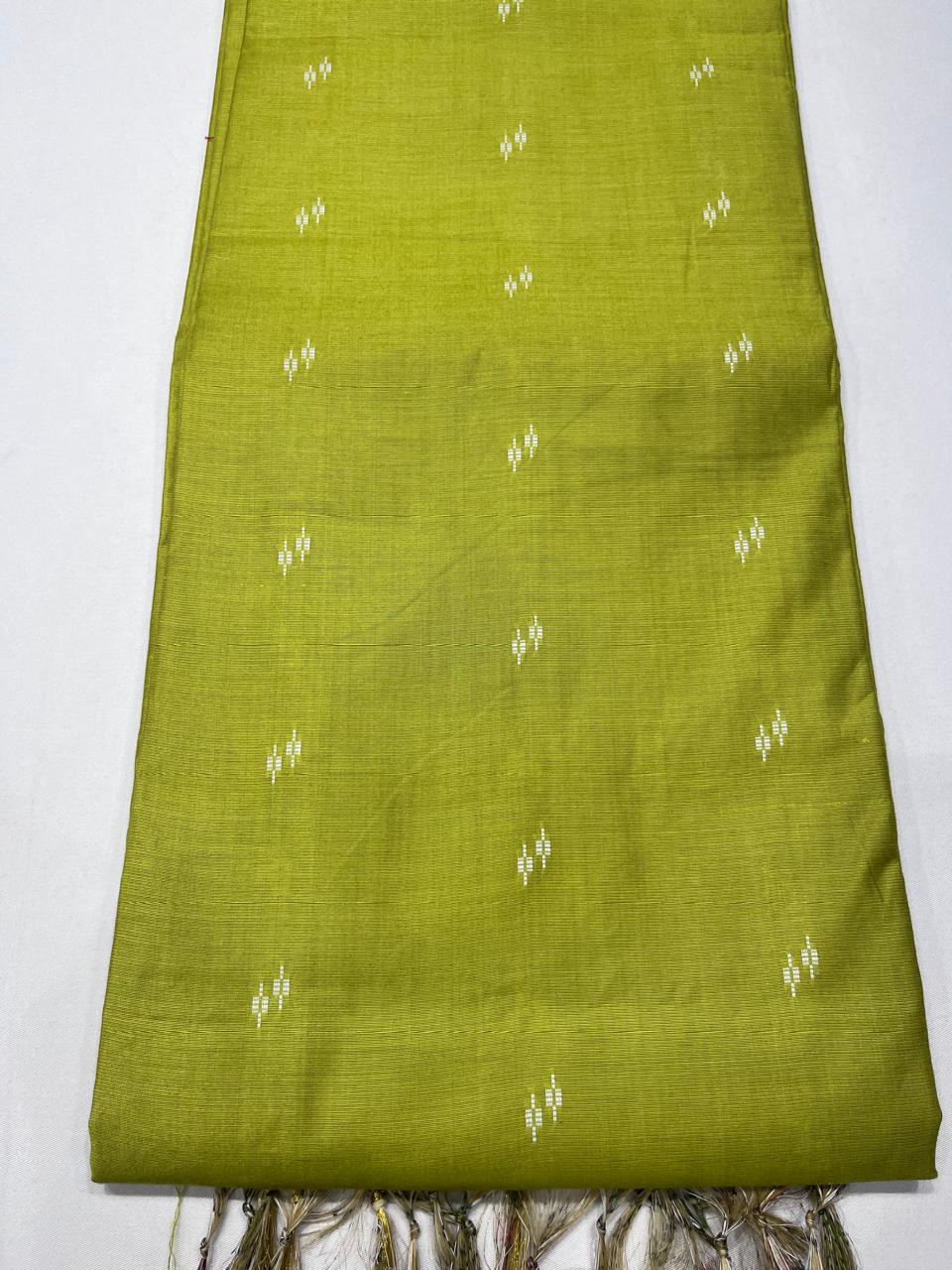 Olive Green Cotton Silk Salwar Suit with Kalamkari Printed Dupatta