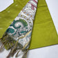 Olive Green Cotton Silk Salwar Suit with Kalamkari Printed Dupatta