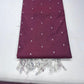 Wine Maroon Cotton Silk Suit Set with Ivory Kalamkari Dupatta