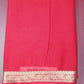 Mysore Semi Silk - Bright Red Mysore Semi Silk Saree with Antique Gold Floral Zari Border
