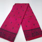 Tussar Semi Silk - Fuchsia Pink Tussar Semi Silk Saree with Charcoal Black Tribal Woven Border