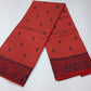Tussar Semi Silk - Terracotta Red Tussar Semi Silk Saree with Tribal Art Border