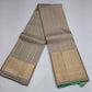 Pure Kanjivaram Handloom Silk Saree in Taupe Grey with Mint Green & Antique Gold Zari